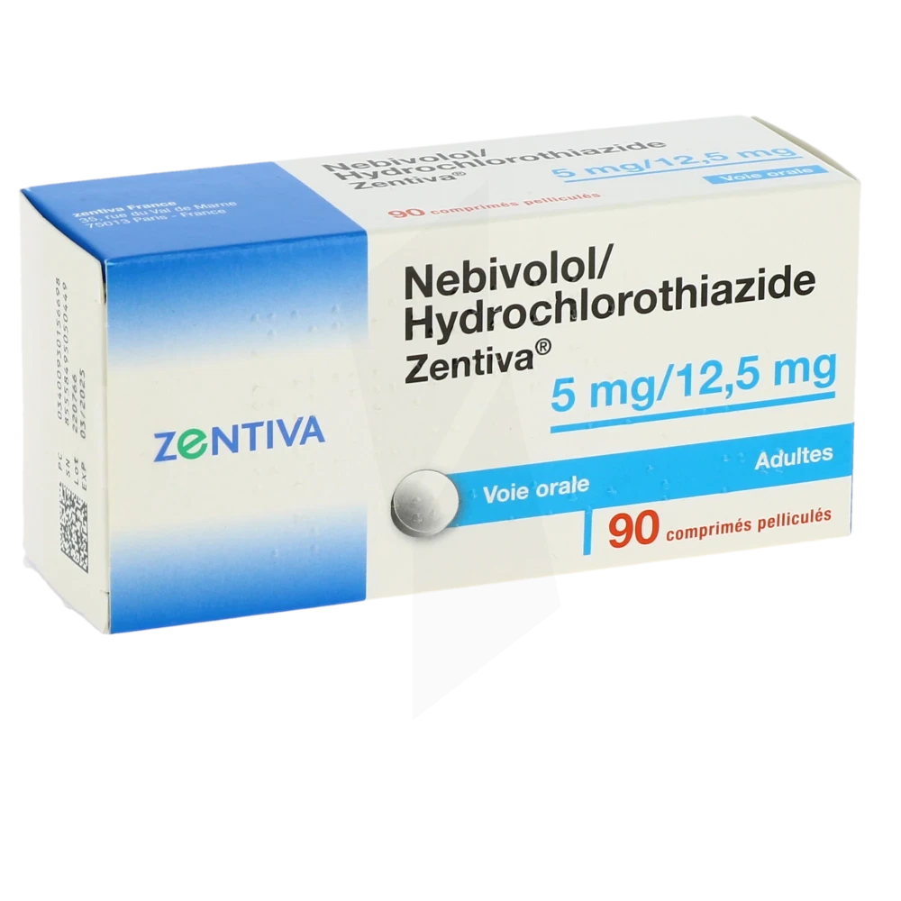 Nebivolol/hydrochlorothiazide Zentiva 5 Mg/12,5 Mg, Comprimé Pelliculé