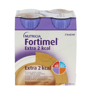 Fortimel Extra 2 Kcal Nutriment Moka 4 Bouteilles/200ml