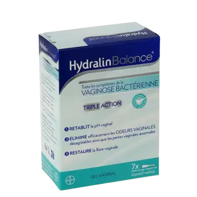 Hydralin Balance Gel Vaginal Triple Action 7 Unidoses/5ml à Angers