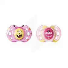Tommee Tippee - Lot De 2 Sucettes Fun Style - 18/36 Mois - Fille à VALENCE