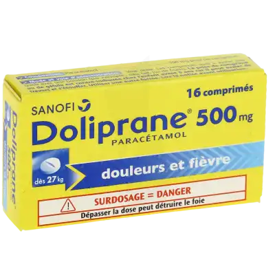 Doliprane 500 Mg Comprimés 2plq/8 (16) à Bordeaux