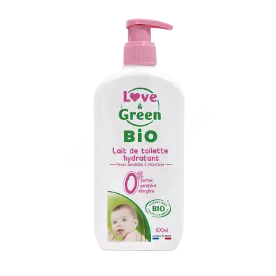 Love & Green Lait de Toilette Hydratant Bio Fl/500ml