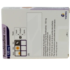 Fexofenadine Viatris 120 Mg, Comprimé Pelliculé