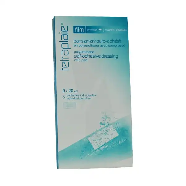 Tetraplaie Film Pansement Adhésif Stérile Film Pu 9x20cm B/5