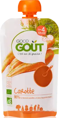 Good Goût Alimentation infantile carottes Gourde/120g