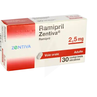 Ramipril Zentiva 2,5 Mg, Comprimé Sécable à LES-PAVILLONS-SOUS-BOIS