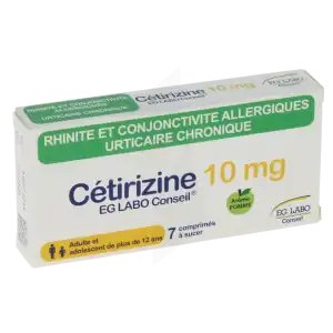 Cetirizine Eg Labo Conseil 10 Mg, Comprimé à Sucer à La-Mure