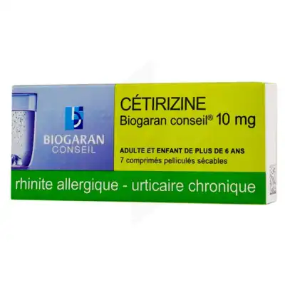 Cetirizine Cristers Conseil 10 Mg, Comprimé Pelliculé Sécable Plq/7 à AMBARÈS-ET-LAGRAVE