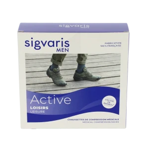 Sigvaris Active Loisirs New Chaussette Classe 2 Homme Noir Normal L
