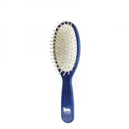 Béliflor Tek Grande Brosse Ovale Frêne Naturel Laquée Bleu Nuit