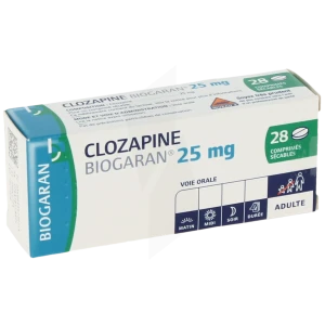 Clozapine Biogaran 25 Mg, Comprimé Sécable