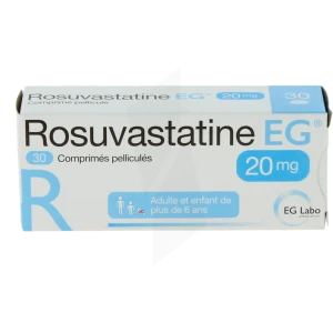 Rosuvastatine Eg 20 Mg, Comprimé Pelliculé