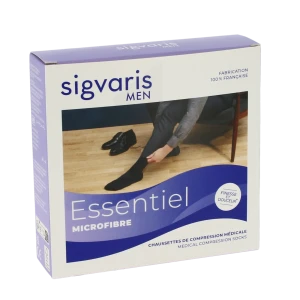 Sigvaris Essentiel Urban Microfibre Chaussette Classe 2 Homme Marine Long S