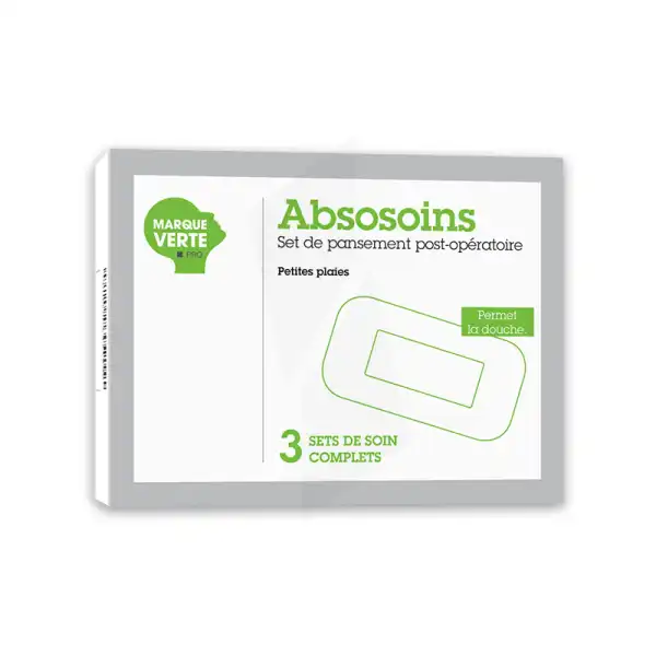 Absosoins Sets Pansement Post-op Petites Plaies  Boîte De 3