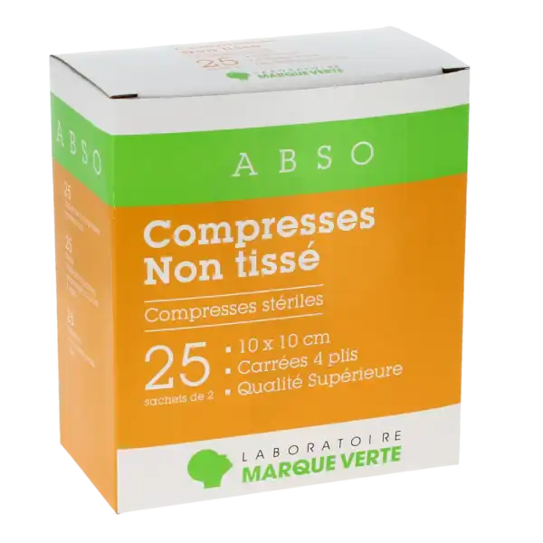 Marque Verte Abso Compresses Non-tissé 10x10