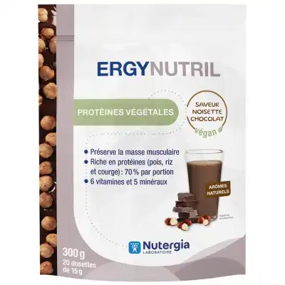 ERGYNUTRIL Prép hyperprotéinée pour boisson noisette chocolat Doypack/300g