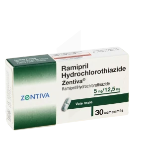 Ramipril/hydrochlorothiazide Zentiva 5 Mg/12,5 Mg, Comprimé