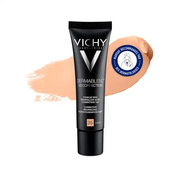 Vichy Dermablend 3d Correction Fond De Teint Resurfaçant Teinte N°35 Sable Tube/30ml