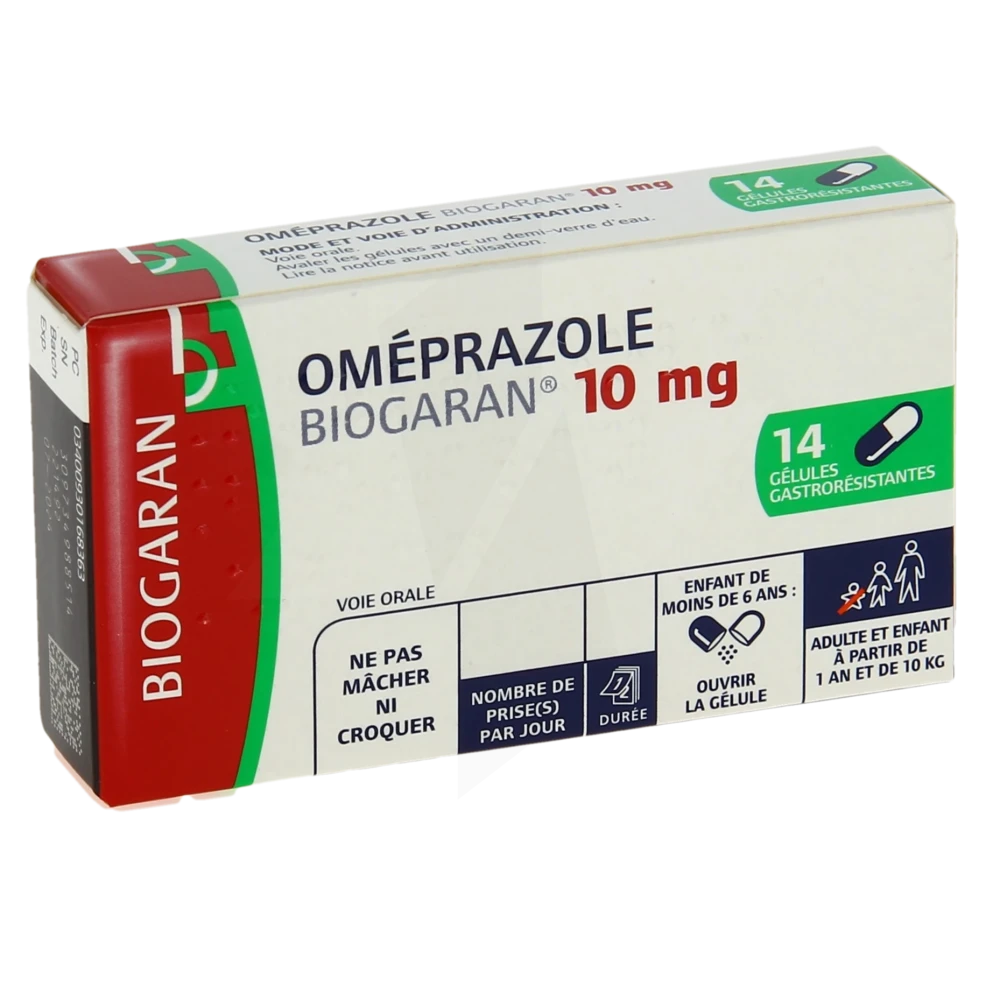 Omeprazole Biogaran 10 Mg, Gélule Gastro-résistante