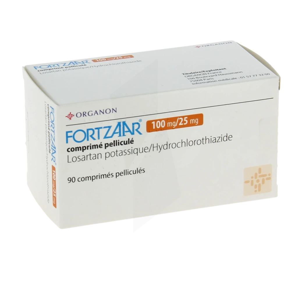 Fortzaar 100 Mg/25 Mg, Comprimé Pelliculé