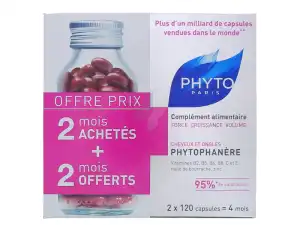 Phytophanere Force Croissance Volume Complement Alimentaire Phyto 120 Capsules X 2 à Paris