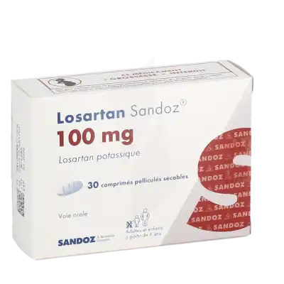 LOSARTAN SANDOZ 100 mg, comprimé pelliculé