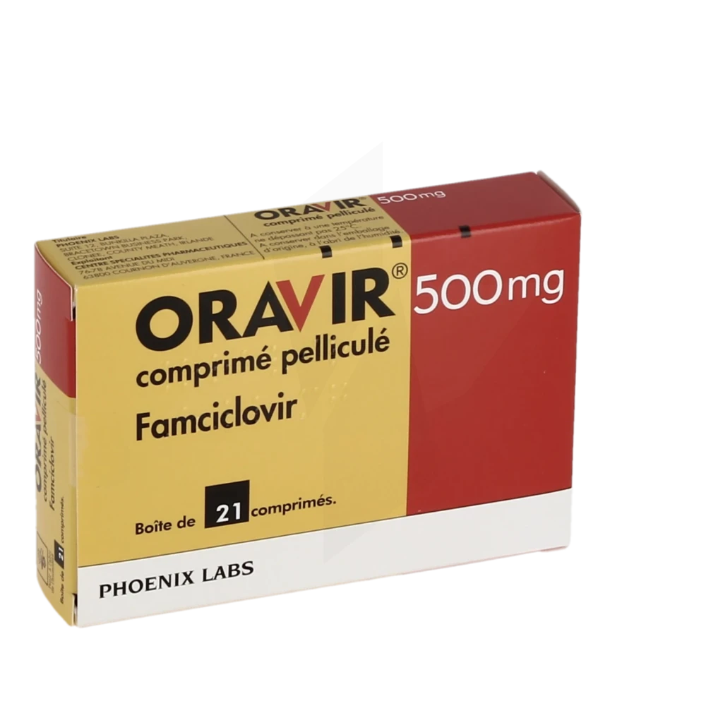 Oravir 500 Mg, Comprimé Pelliculé