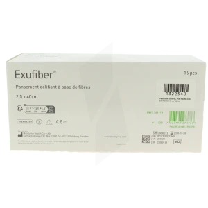 Exufiber Mèche Stérile 2,5x40cm B/16