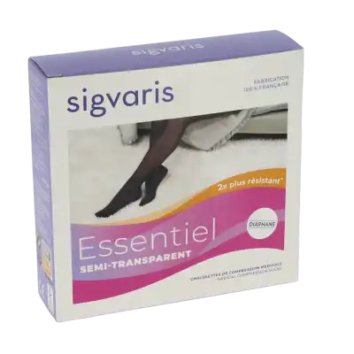Sigvaris Essentiel Semi-transparent Chaussettes  Femme Classe 2 Noir Small Normal à JOINVILLE-LE-PONT