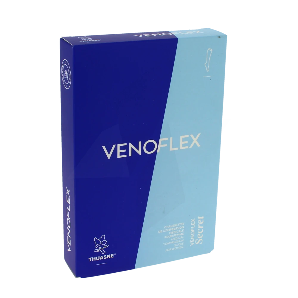 Venoflex Secret 2 Chaussette Pied Ouvert Femme Beige Bronzant Taille 2n