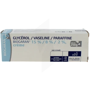 Glycerol/vaseline/paraffine Biogaran 15 %/8 %/2 %, Crème