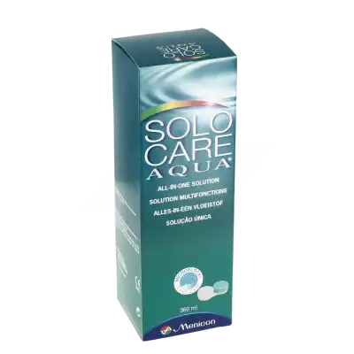 Aqua Menicon Solocare Solution Multifonctions Pour Les Lentilles Souples 360ml à Istres