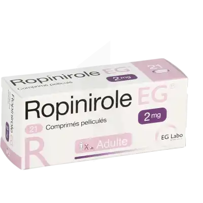 ROPINIROLE EG 2 mg, comprimé pelliculé