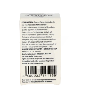 Hydrocortisone Upjohn 100 Mg, Préparation Injectable
