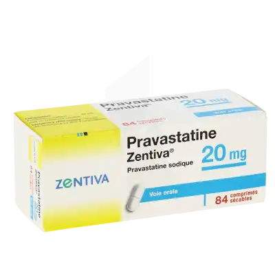 PRAVASTATINE ZENTIVA 20 mg, comprimé sécable