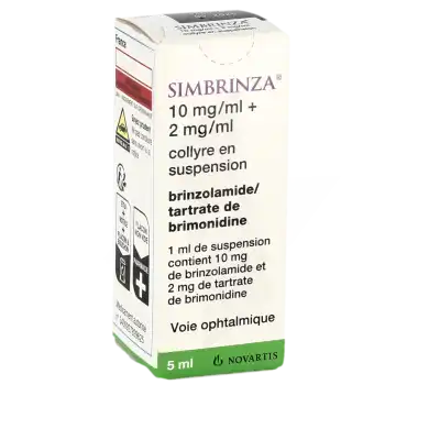 SIMBRINZA 10 mg/ml + 2 mg/ml, collyre en suspension