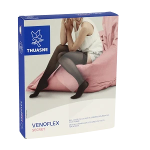 Thuasne Venoflex Secret 2 Bas Antiglisse Femme Beige Doré T5n-