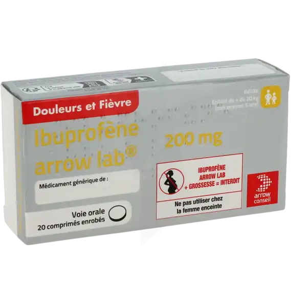Ibuprofene Arrow Lab 200 Mg, Comprimé Enrobé