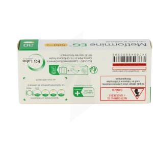 Metformine Eg 500 Mg, Comprimé Pelliculé