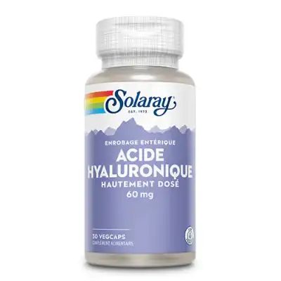 Solaray Acide Hyaluronique Hautement Dosé 60mg Capsules Végétales à Enrobage Entérique B/30 à Libourne