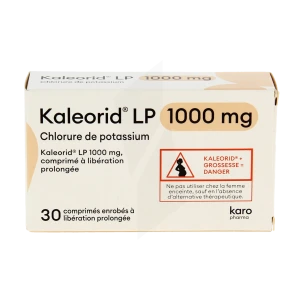 Kaleorid Lp 1000 Mg, Comprimé à Libération Prolongée