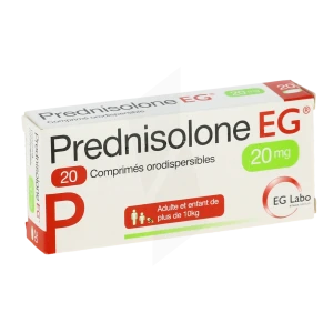 Prednisolone Eg 20 Mg, Comprimé Orodispersible