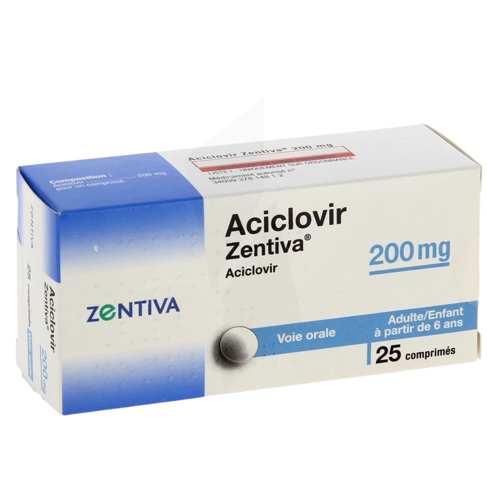 Aciclovir Zentiva 200 Mg, Comprimé