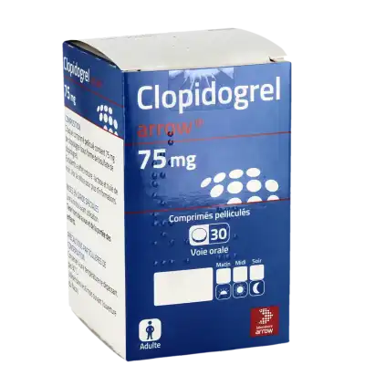 Clopidogrel Arrow 75 Mg, Comprimé Pelliculé à Abbeville