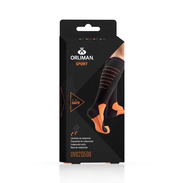 Orliman Sport Chaussette Compression Noir Taille 1 B/2