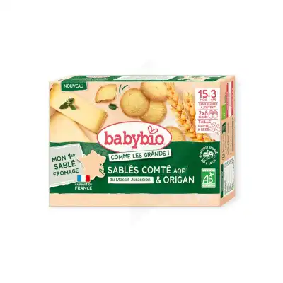 BABYBIO Biscuit sablé comté du Massif Jurassien origan Sach/72g