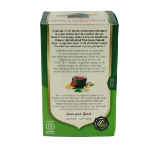 Yogi Tea Thé Vert Gingembre Citron Bio 17 Sachets/1,8g