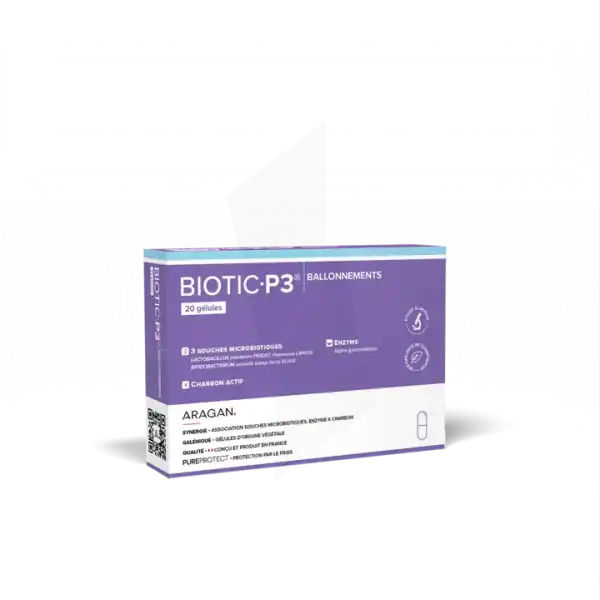 Aragan Biotic P3 Ballonnements Gélules B/20