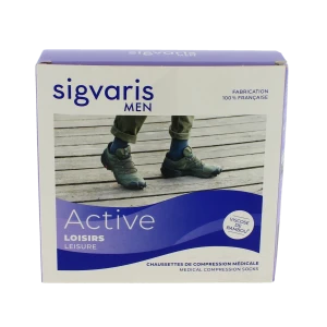 Sigvaris Active Loisirs New Chaussette Classe 2 Homme Noir Long M