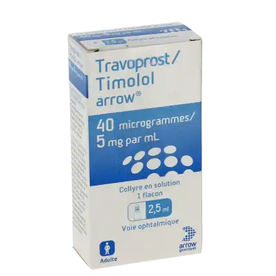 Travoprost/timolol Arrow 40 Microgrammes/5 Mg Par Ml, Collyre En Solution à Abbeville